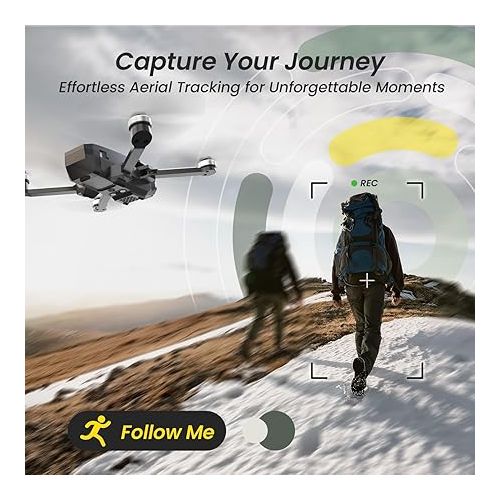  Holy Stone HS720E Drones with Camera for Adults 4K, 2 Batteries 46 Min Flight Time, 5GHz FPV Transmission, 130° FOV EIS Camera, Brushless Motor, Auto Return, Follow Me, GPS Drone for Beginner