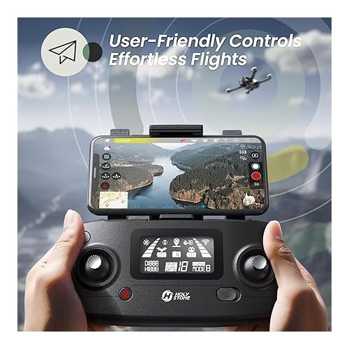  Holy Stone HS720E Drones with Camera for Adults 4K, 2 Batteries 46 Min Flight Time, 5GHz FPV Transmission, 130° FOV EIS Camera, Brushless Motor, Auto Return, Follow Me, GPS Drone for Beginner
