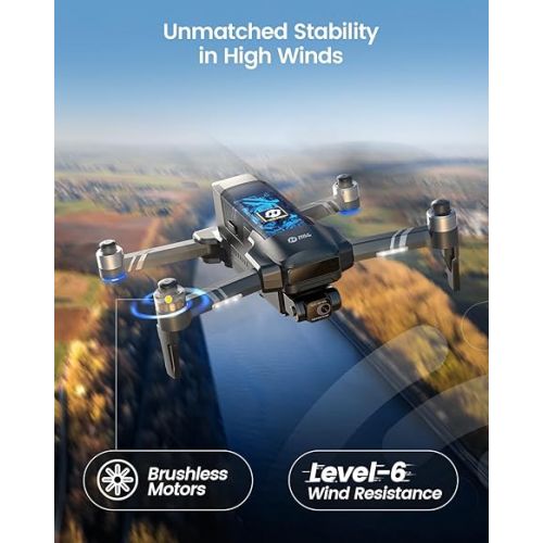  Holy Stone HS600 Drones with Camera for Adults 4K, FAA Remote ID Compliant, 2-Axis Gimbal & EIS Anti Shake, 3 Batteries 84-Min Flight Time, 10000 FT Range Transmission, 4K/30FPS, Drone Landing Pad