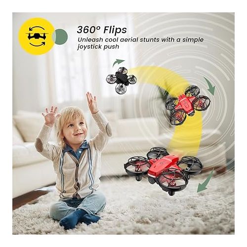  Holy Stone HS420 Mini Drone with HD FPV Camera for Kids Adults Beginners, Pocket RC Quadcopter with 2 Batteries, Toss to Launch, Gesture Selfie, Altitude Hold, Circle Fly, High Speed Rotation