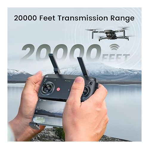  Holy Stone HS900 249g Lightweight GPS Drones with Camera for Adults 4K; 3 Axis Brushless Gimbal Drone with 4K/30FPS Video, 48MP Photo, 20000Ft Transmission, Visual Tracking Follow Me, Smart Return