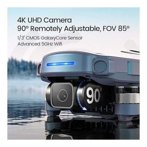  Holy Stone FAA Compliant GPS Drones with Camera for Adults 4K, 249g Quadcopter Drone, No Need Remote ID, 10000 Feet Video Transmission, Smart Return, Follow Me, Brushless Motor, Gradient Color Edition