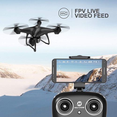  [아마존 핫딜]  [아마존핫딜]Holy Stone GPS FPV RC Drone HS100 with Camera Live Video 1080P HD and GPS Return Home Quadcopter with Adjustable Wide-Angle WIFI Camera Follow Me, Altitude Hold, Intelligent Batter