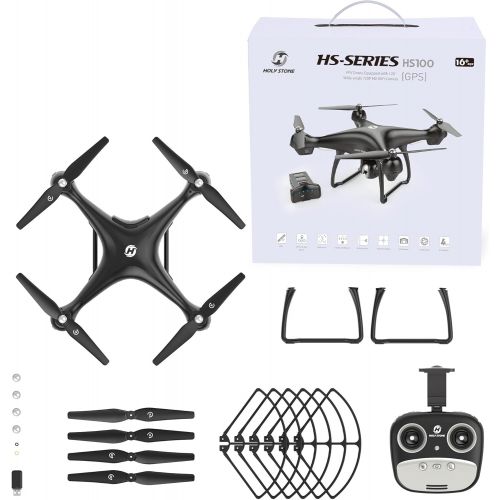  [아마존 핫딜]  [아마존핫딜]Holy Stone GPS FPV RC Drone HS100 with Camera Live Video 1080P HD and GPS Return Home Quadcopter with Adjustable Wide-Angle WIFI Camera Follow Me, Altitude Hold, Intelligent Batter