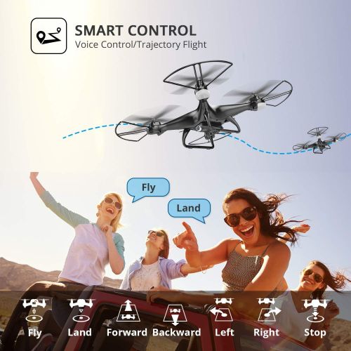  [아마존 핫딜]  [아마존핫딜]Holy Stone HS110D FPV RC Drone with 720P HD Camera Live Video 120° Wide-Angle WiFi Quadcopter with Altitude Hold Headless Mode 3D Flips RTF with Modular Battery, Color Black