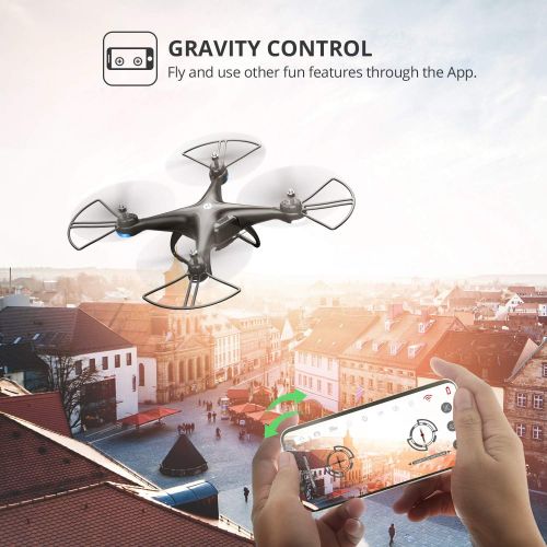  [아마존 핫딜]  [아마존핫딜]Holy Stone HS110D FPV RC Drone with 720P HD Camera Live Video 120° Wide-Angle WiFi Quadcopter with Altitude Hold Headless Mode 3D Flips RTF with Modular Battery, Color Black