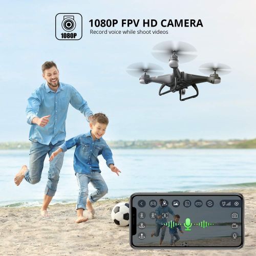  [아마존핫딜][아마존 핫딜] Holy Stone HS110G GPS FPV Drone with 1080P HD Live Video Camera for Adults and Kids, RC Quadcopter with GPS Auto Return Home, Auto Hover and Follow Me Mode, Long Flight Time, Easy