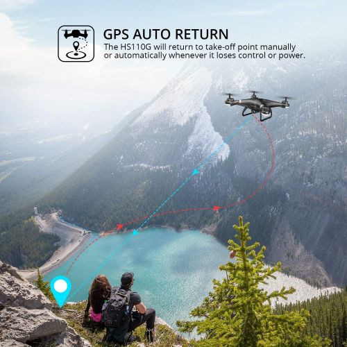  [아마존핫딜][아마존 핫딜] Holy Stone HS110G GPS FPV Drone with 1080P HD Live Video Camera for Adults and Kids, RC Quadcopter with GPS Auto Return Home, Auto Hover and Follow Me Mode, Long Flight Time, Easy