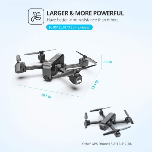  [아마존 핫딜] [아마존핫딜]Holy Stone HS270 GPS 2.7K Drone with FHD FPV Camera Live Video for Adults, Portable Selfie Quadcopter for Beginners with Auto Return Home, Custom Flight Path, Follow Me, Long Contr