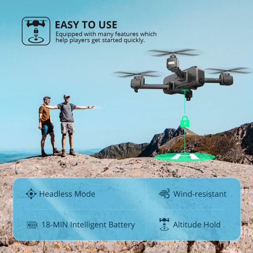  [아마존 핫딜] [아마존핫딜]Holy Stone HS270 GPS 2.7K Drone with FHD FPV Camera Live Video for Adults, Portable Selfie Quadcopter for Beginners with Auto Return Home, Custom Flight Path, Follow Me, Long Contr