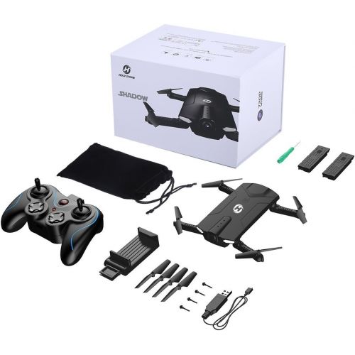 [아마존핫딜][아마존 핫딜] Holy Stone HS160 Shadow FPV RC Drone with 720P HD Wi-Fi Camera Live Video Feed 2.4GHz 6-Axis Gyro Quadcopter for Kids & Beginners - Altitude Hold, One Key Start, Foldable Arms,Bonu