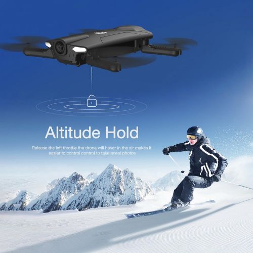  [아마존핫딜][아마존 핫딜] Holy Stone HS160 Shadow FPV RC Drone with 720P HD Wi-Fi Camera Live Video Feed 2.4GHz 6-Axis Gyro Quadcopter for Kids & Beginners - Altitude Hold, One Key Start, Foldable Arms,Bonu