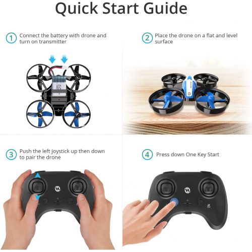  [아마존 핫딜] Holy Stone Mini Drone for Kids and Beginners RC Nano Quadcopter Indoor Small Helicopter Plane with Auto Hovering, 3D Flip, Headless Mode and 3 Batteries, Great Gift Toy for Boys an