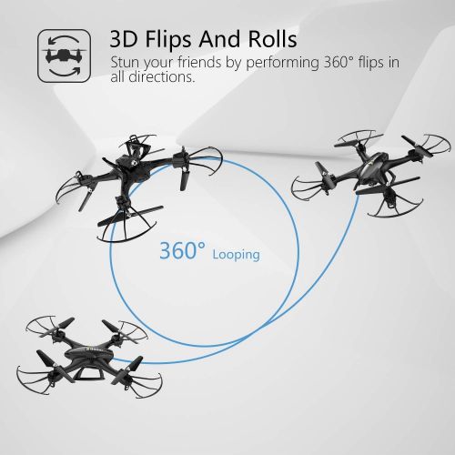  [아마존 핫딜] Holy Stone HS200 FPV RC Drone with HD WiFi Camera Live Feed 2.4GHz 4CH 6-Axis Gyro Quadcopter with Altitude Hold, Gravity Sensor and Headless Mode RTF Helicopter