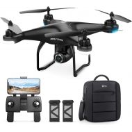 [아마존 핫딜] Holy Stone HS120D GPS Drone with Camera for Adults 1080p HD FPV, Quadcotper with Auto Return Home, Follow Me, Altitude Hold, Tap Fly Functions, Includes 2 Batteries and Carrying Ba