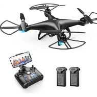 [아마존베스트]Holy Stone HS110D FPV RC Drone with 720P HD Camera Live Video 120° Wide-Angle WiFi Quadcopter with Altitude Hold Headless Mode 3D Flips RTF with Modular Battery, Color Black