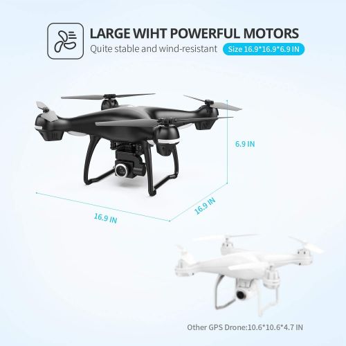  [아마존베스트]Holy Stone GPS FPV RC Drone HS100 with Camera Live Video 1080P HD and GPS Return Home Quadcopter with Adjustable Wide-Angle WIFI Camera Follow Me, Altitude Hold, Intelligent Batter