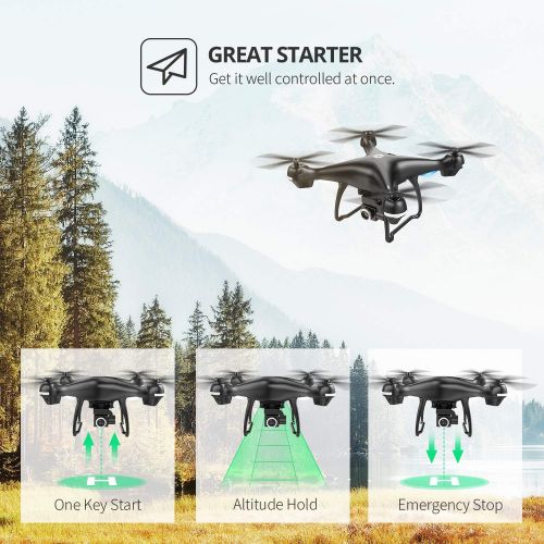  [아마존베스트]Holy Stone GPS FPV RC Drone HS100 with Camera Live Video 1080P HD and GPS Return Home Quadcopter with Adjustable Wide-Angle WIFI Camera Follow Me, Altitude Hold, Intelligent Batter