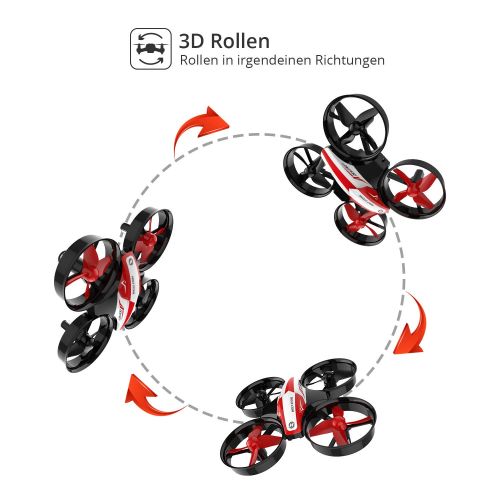 [아마존 핫딜]  [아마존핫딜]Holy Stone HS210 Mini Drohne RC Drone fuer Kinder und Anfanger, Mini Quadrocopter RC Helikopter Indoor mit 3 Akkus, Automatischer Hoehehaltung, 3D Wendung, Start/Landung mit einem Kn