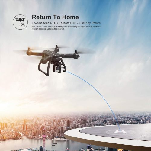  [아마존 핫딜]  [아마존핫딜]Holy Stone HS700 FPV Drohne mit 1080P Kamera HD Live UEbertragung,GPS Return to Home,Follow Me,rc Quadrocopter ferngesteuert mit brushless Motor,5g WiFi kompatibel fuer GoPro, Anfang