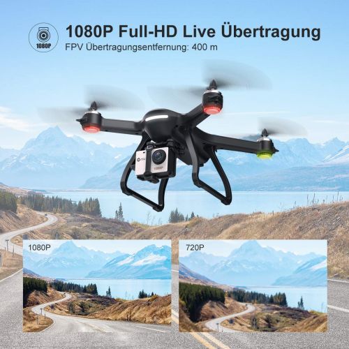  [아마존 핫딜]  [아마존핫딜]Holy Stone HS700 FPV Drohne mit 1080P Kamera HD Live UEbertragung,GPS Return to Home,Follow Me,rc Quadrocopter ferngesteuert mit brushless Motor,5g WiFi kompatibel fuer GoPro, Anfang