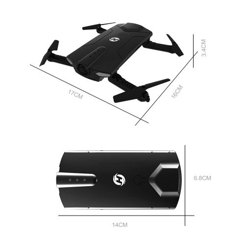  [아마존 핫딜]  [아마존핫딜]Holy Stone HS160 FPV Mini Drohne faltbar mit HD Kamera live ubertragung lange Flugzeit rc pocket Drohne RTF Quadcopter ferngesteuert mit Hoehenhaltung,Headless Modus,App steuern fuer
