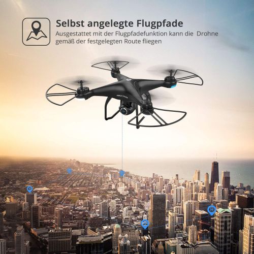  [아마존 핫딜]  [아마존핫딜]Holy Stone HS120D RC GPS Drohne mit 1080P Kamera HD Live UEbertragung,Follow Me,Quadrocopter ferngesteuert mit WiFi APP Steuerung,Coming Home,langere Flugzeit,Kleine Foto Drohne fuer