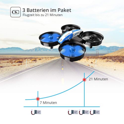  [아마존 핫딜]  [아마존핫딜]Holy Stone HS210 Mini Drohne fuer Kinder, Indoor Quadrocopter Helikopter Ferngesteuert mit 3 Akkus, Bis zu 21 Minuten Flugzeit, Anfangerfreundliche Funktionen, Ideal fuer Kinder Anfa