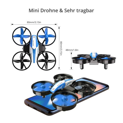  [아마존 핫딜]  [아마존핫딜]Holy Stone HS210 Mini Drohne fuer Kinder, Indoor Quadrocopter Helikopter Ferngesteuert mit 3 Akkus, Bis zu 21 Minuten Flugzeit, Anfangerfreundliche Funktionen, Ideal fuer Kinder Anfa