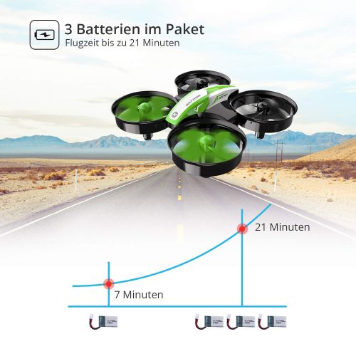  [아마존 핫딜]  [아마존핫딜]Holy Stone HS210 Mini Drohne fuer Kinder, Indoor Quadrocopter Helikopter Ferngesteuert mit 3 Akkus, Bis zu 21 Minuten Flugzeit, Anfangerfreundliche Funktionen, Ideal fuer Kinder Anfa