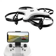 Holy Stone HS220 FPV RC Drohne faltbar mit HD Kamera Live UEbertragung,rc Quadcopter ferngesteuert mit Langer Flugzeit,Hoehenhaltung,Headless Modus,WiFi Camera App, Mini Drohne fuer A