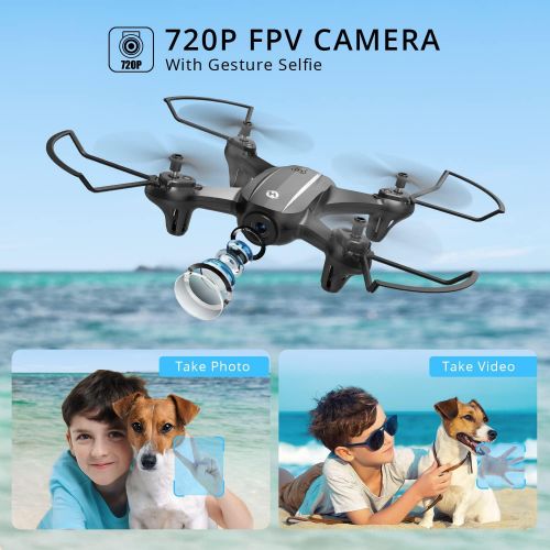  Holy Stone HS340 Mini FPV Drones with Camera for Kids 8-12 RC Quadcopter for Adults Beginners with One Key Take Off/ Landing, Gravity Sensor, Headless Mode, Waypoint Fly, Throw to