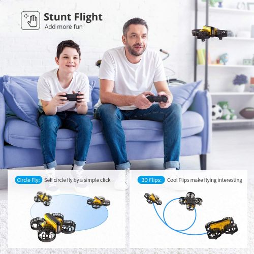  Holy Stone HS450 Mini Drone, Remote Control Nano Quadcopter for Kids, with 3 Batteries, Throw to Go, Flips, Circle Flying, Altitude Hold, Christmas Gifts and Toys