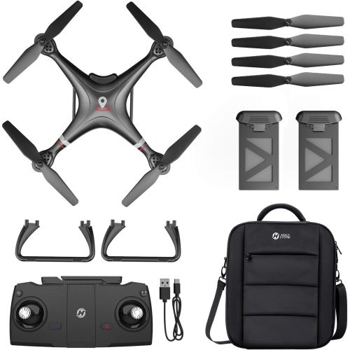  Holy Stone GPS Drone with 1080P HD Camera FPV Live Video for Adults and Kids, Quadcopter HS110G with Carrying Bag, 2 Batteries, Altitude Hold, Follow Me and Auto Return, Easy to Us