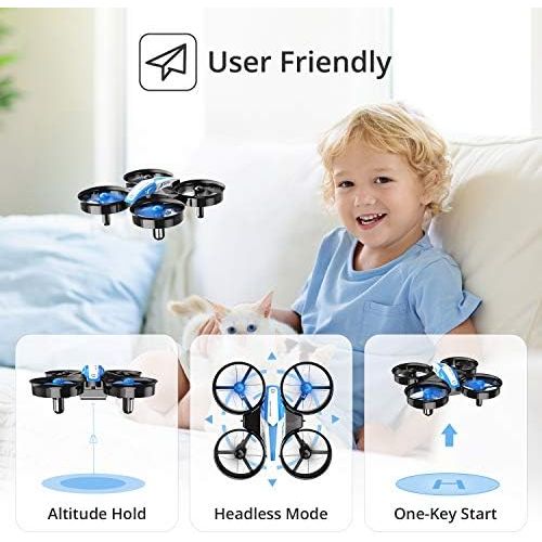  Holy Stone Mini Drone for Kids and Beginners RC Nano Quadcopter Indoor Small Helicopter Plane with Auto Hovering, 3D Flip, Headless Mode and 3 Batteries, Great Gift Toy for Boys an