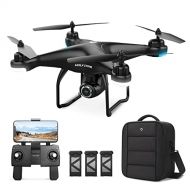 Holy Stone HS120D GPS Drone with Camera for Adults 2K UHD FPV, Quadcotper with Auto Return Home, Follow Me, Altitude Hold, Way-points Functions, Includes 3 Batteries and Carrying B
