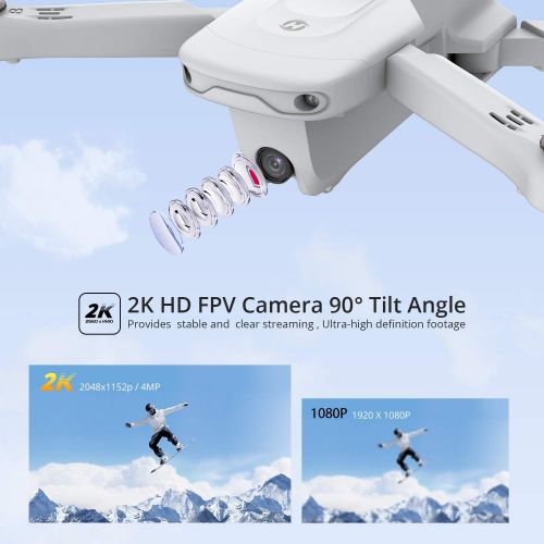  [아마존베스트]Holy Stone HS175 Drone with Camera for Adults 2K UHD, GPS Auto Return, 5GHz FPV RC Quadcopter Follow Me, Waypoints, Circle Fly, Optical Flow, Headless Mode, 2 Batteries for 40 Min