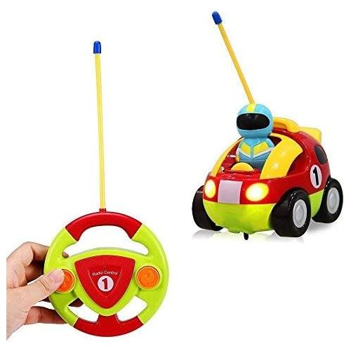  Holy Stone RC Cartoon Race Car with Music & Lights Electric Radio Control Toy for Baby Toddlers Kids & Children
