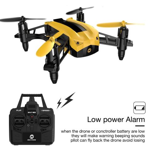  Holy Stone HS150 Bolt Bee Mini Racing Drone RC Quadcopter RTF 2.4GHz 6-Axis Gyro with 50KMH High Speed Headless Mode Wind Resistance Includes Bonus Battery
