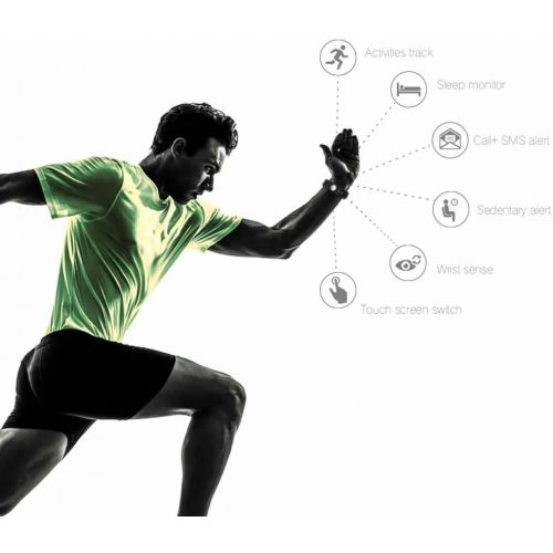  HolyHigh Fitness armband YG3 Activity Tracker Armband Schrittzhler Kabellose Bluetooth 4.0 Schritte Entfernung Sleep Kalorien ausgeschnittenem Touch Bildschirm Call Nachricht Remin