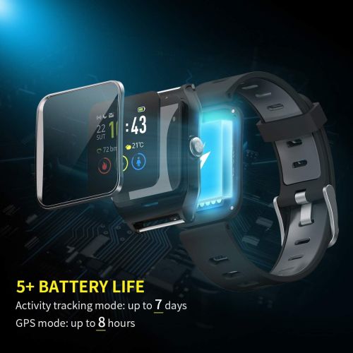  [아마존 핫딜]  [아마존핫딜]HolyHigh Smart Watches GPS Sports Watch Touch Screen IP68 Waterproof 17 Sports Models Activity Tracker Pedometer with Heart Monitor Sleep Monitor Call SMS Remind for Kid Men Women