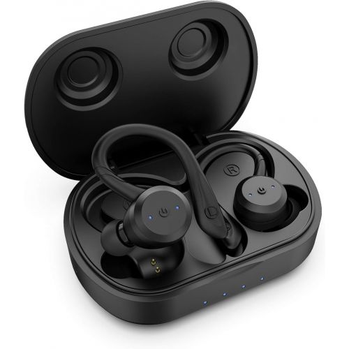  [아마존핫딜][아마존 핫딜] HolyHigh Wireless Headphones Bluetooth 5.0 Earphones Upgrade IPX7 Waterproof 26H Playtime with Charging Case in Ear Wireless Earbuds with Mic for Running Sports Gym for iPhone Andr