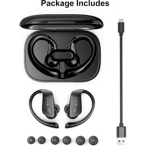  [아마존 핫딜] HolyHigh Wireless Headphones Sports Bluetooth 5.0 Earphones IPX5 Waterproof 30H Play Time in Ear Stereo Sound Wireless Earbuds with Charging Case Micro for Running Sport Gym for iO