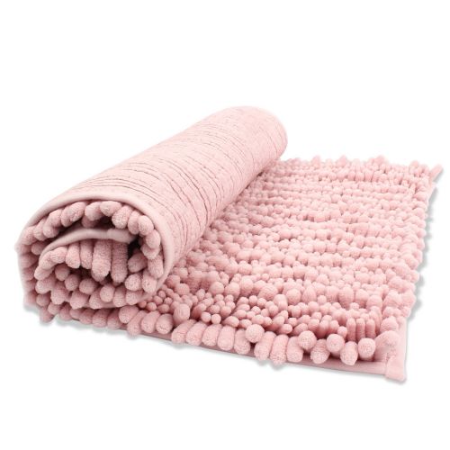  HomDSim 18x28 inches with 4 Non-Slip Pad Shaggy Bathroom Bath Shower Rugs Mat Carpet Soft Chenille Plush Absorbent Microfiber for Laundry Room Kitchen Livingroom Hallway Bedroom Fl