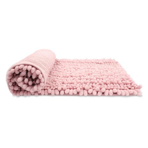  HomDSim 18x28 inches with 4 Non-Slip Pad Shaggy Bathroom Bath Shower Rugs Mat Carpet Soft Chenille Plush Absorbent Microfiber for Laundry Room Kitchen Livingroom Hallway Bedroom Fl