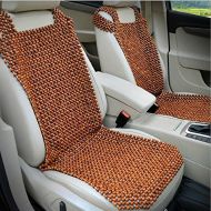 HomDSim Wood Beaded Auto Car Seat Bead Cover,Natural Rosewood Wooden Bead Cool Refreshing Back Massaging Comfort Cushion Mat,Premium Quality Universal for Car Truck on Summer (Fron