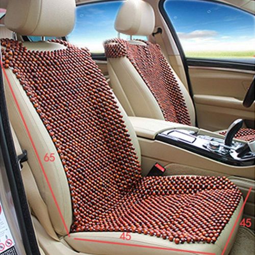  HomDSim Wood Beaded Auto Car Seat Cover,Natural Rosewood Wooden Bead Cool Refreshing Back Massaging Comfort Cushion Mat,Premium Quality Universal for Car Truck on Summer (Rear seat