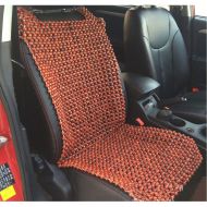 HomDSim Wood Beaded Auto Car Front Seat Cover,Natural Rosewood Wooden Bead Cool Refreshing Back Massaging Comfort Cushion Mat,Premium Quality Universal for Car Truck on Summer