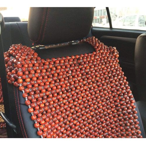  HomDSim Wood Beaded Auto Car Front Seat Cover,Natural Rosewood Wooden Bead Cool Refreshing Back Massaging Comfort Cushion Mat,Premium Quality Universal for Car Truck on Summer