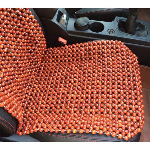  HomDSim Wood Beaded Auto Car Front Seat Cover,Natural Rosewood Wooden Bead Cool Refreshing Back Massaging Comfort Cushion Mat,Premium Quality Universal for Car Truck on Summer